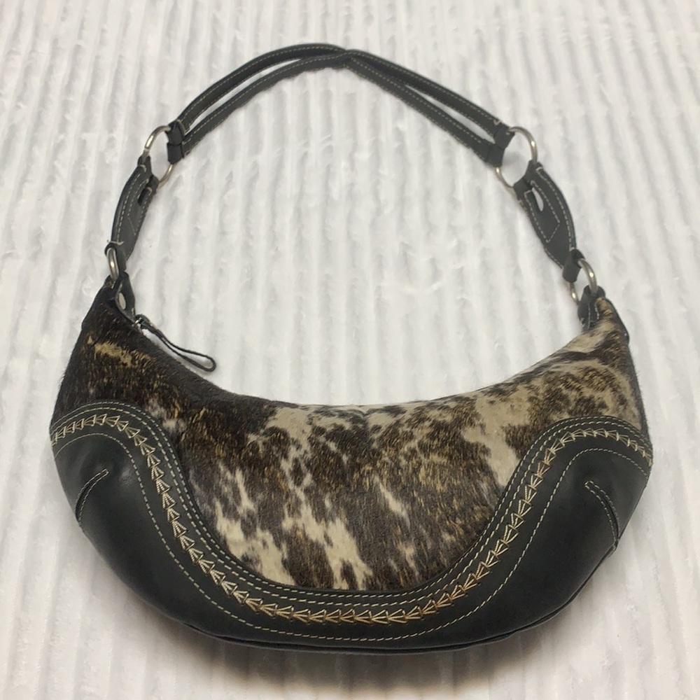 Animal Exotic Calf Hair Hobo Shoulder Purse